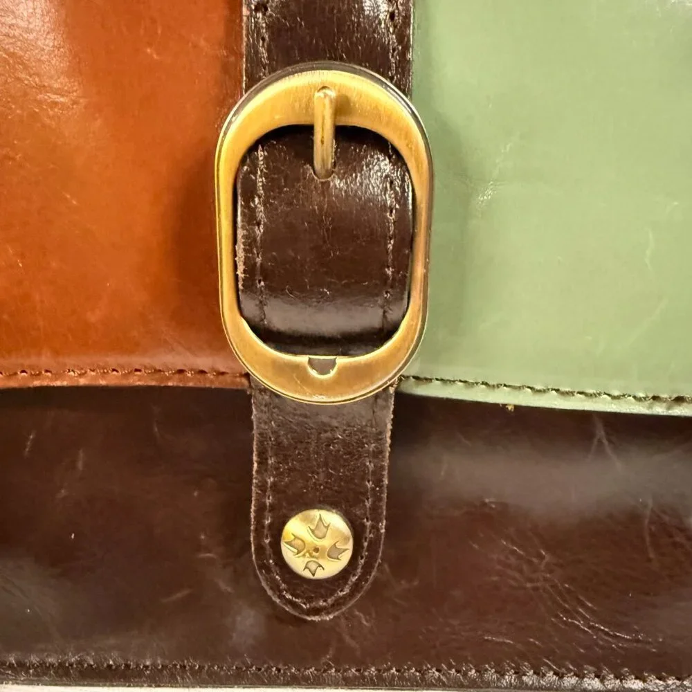 Patricia Nash Amara Top Handle Leather Crossbody Colorblock - Picture 4 of 11